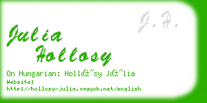 julia hollosy business card